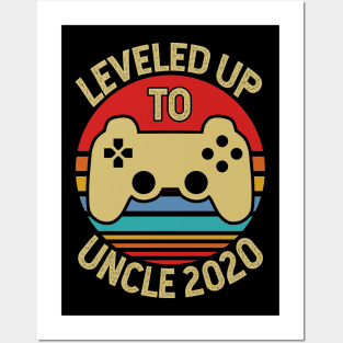 Leveled Up To Uncle 2020 Pregnancy Announcement Uncle Posters and Art